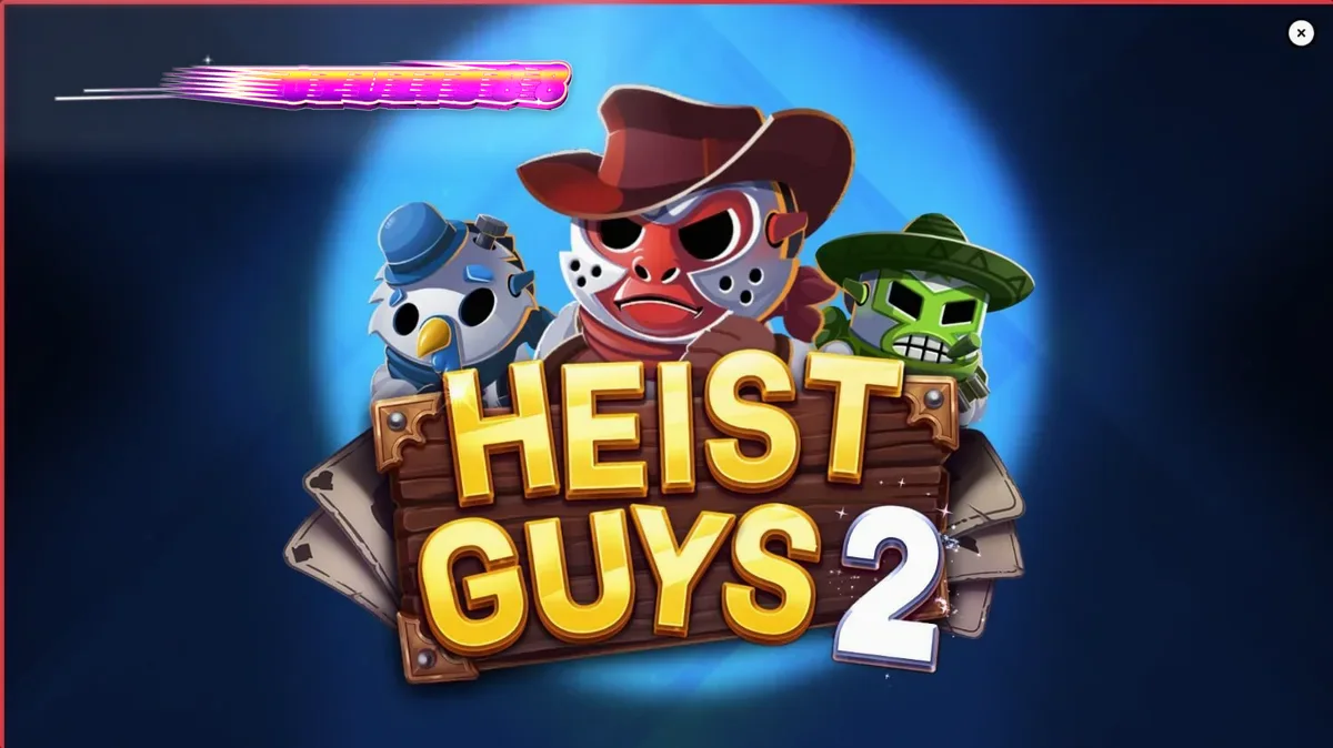 Tampilan visual slot Heist Guys 2 dengan tema Wild West dan karakter bandit